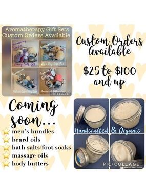 Custom orders available aromatherapy spa gift set self care organic handcrafted